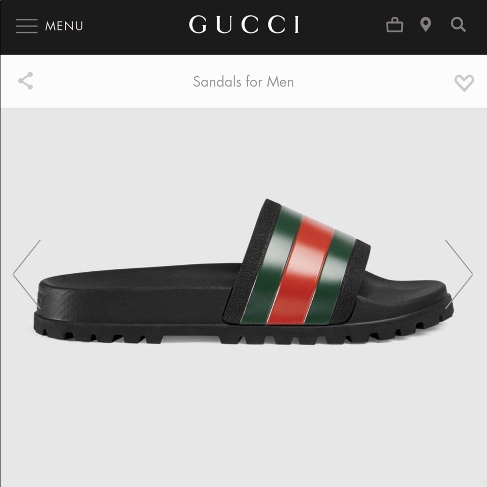 Gucci Web Slide Sandal MENS